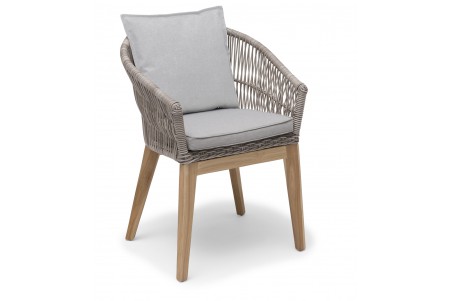 Himmelsnäs matstol beige med sittdyna Hillerstorp