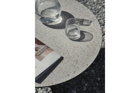 Taverny bordsskiva laminat (HPL) Ø65 cm terrazzo Brafab