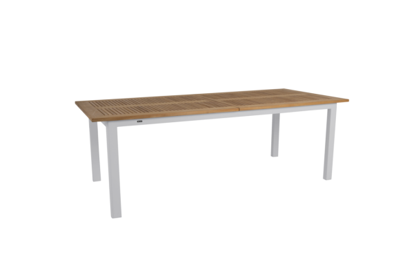 Lyon matbord 224/304x100x76 cm light grey/teak Brafab