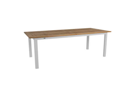 Lyon matbord 224/304x100x76 cm light grey/teak Brafab