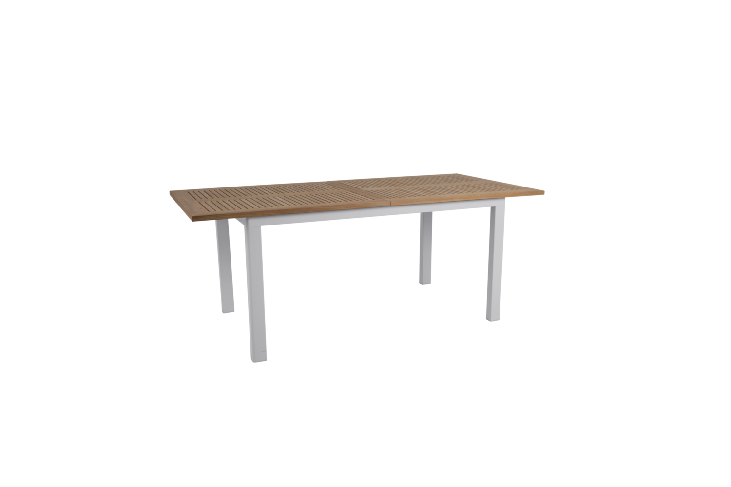 Lyon matbord 194/252x92x76 cm light grey/teak Brafab