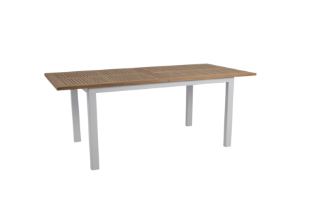 Lyon matbord 194/252x92x76 cm light grey/teak Brafab