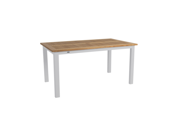 Lyon matbord 152/210x92x76 cm light grey/teak Brafab