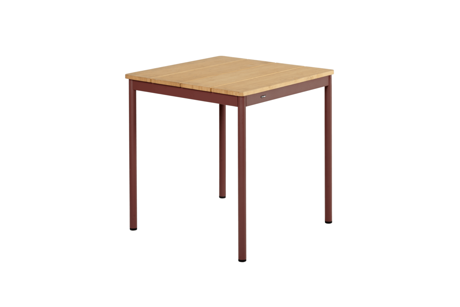 Nox cafébord 69x69x73 cm zin red/bambu Brafab